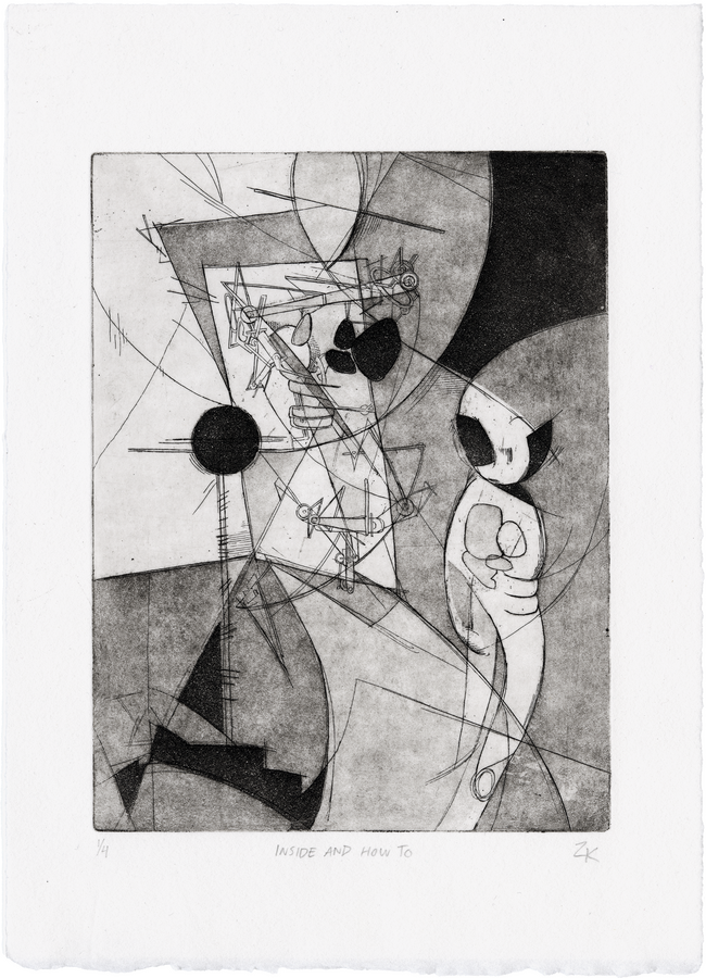 Inside and How To (2025) etching with aquatint