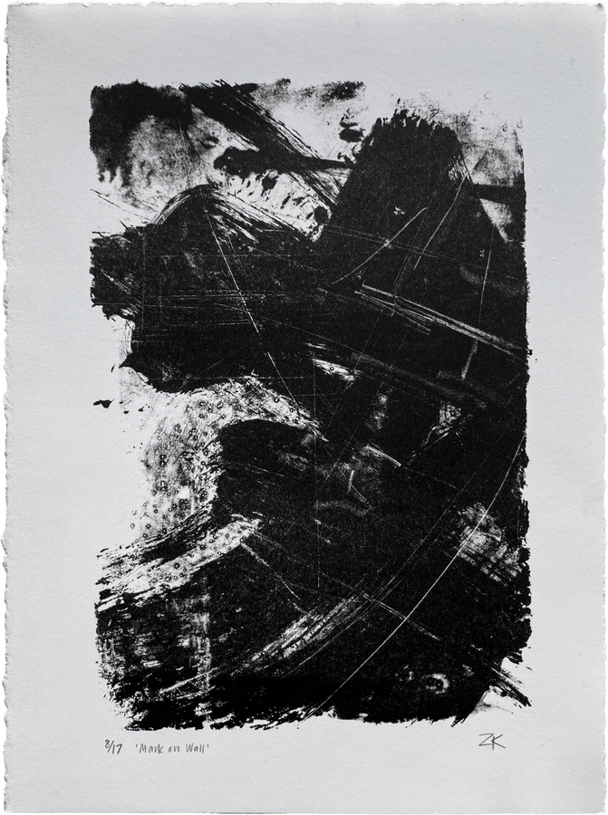 Mark on Wall (2024) stone lithograph
