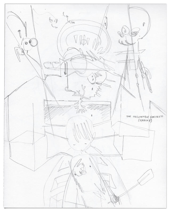 &#39;the inescapable fortress (family)&#39; (2025) sketch