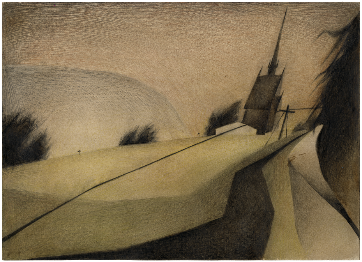 &#39;Ballyvaughan&#39; (2025) watercolor and colored pencil on paper