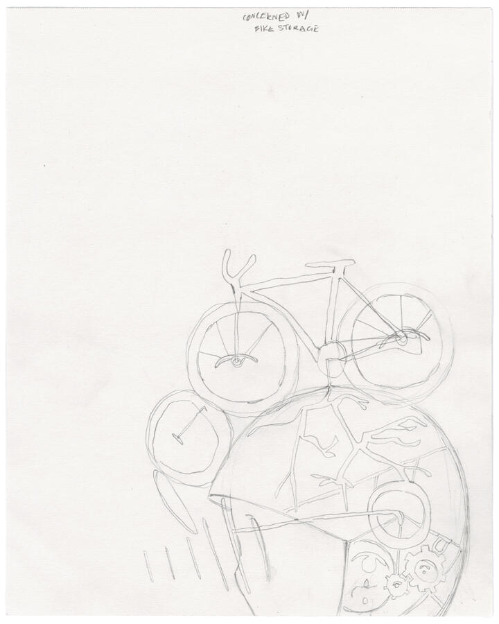 &#39;concerned with bike storage&#39; (2025) sketch
